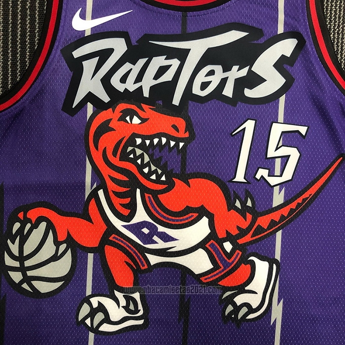 Camiseta Toronto Raptors Vince Carter #15 Classic Edition Violeta